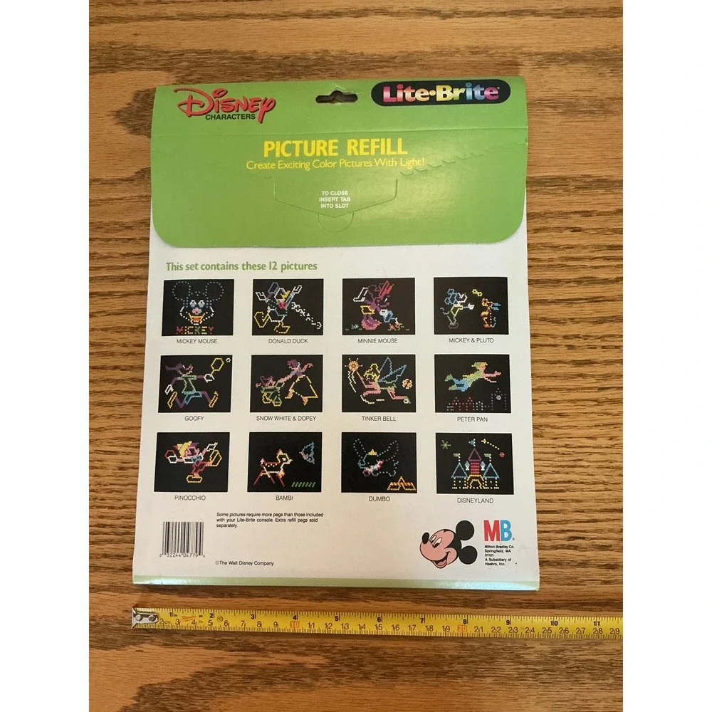 Vintage Lite-Brite Picture Refill Disney Mickey Mouse Beauty and the Beast MB